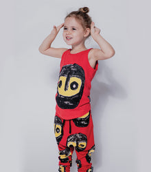 Kid | Light The Warriors Baggy Pants | Red
