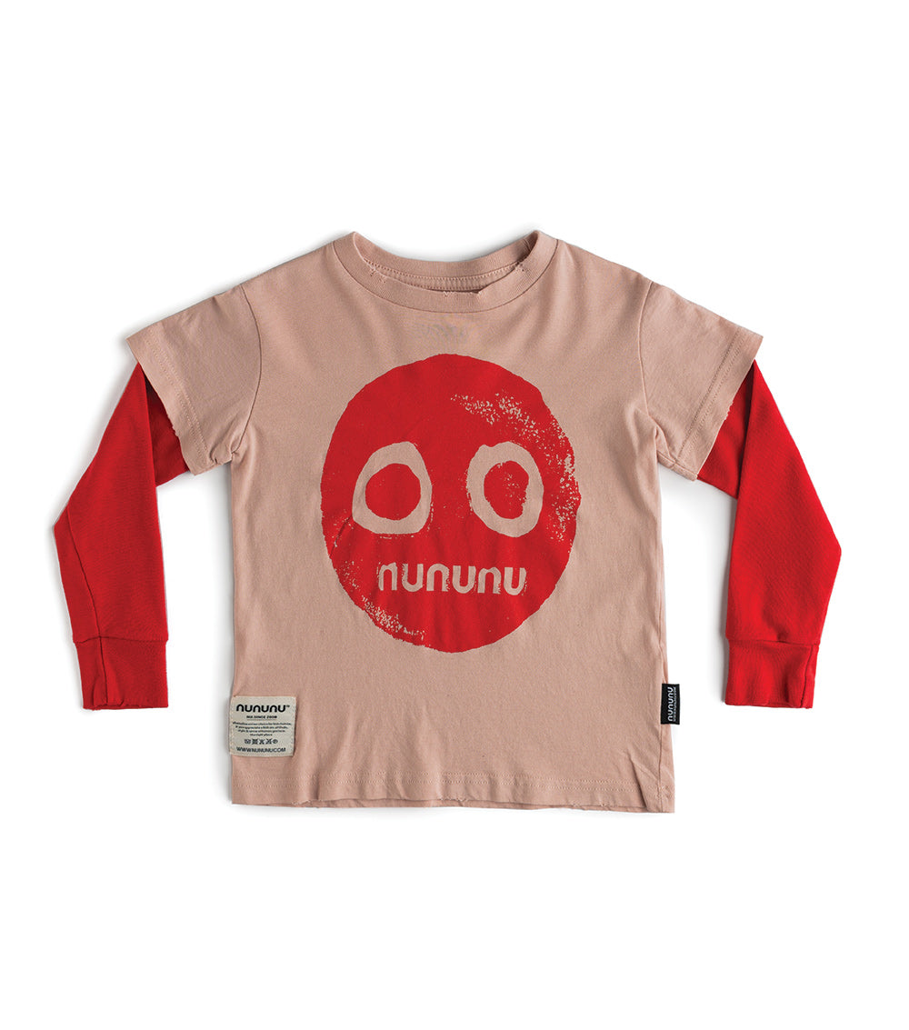 Kid | Nununu Smile Print Shirt | Powder Pink