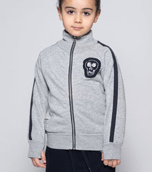 Kid | Sporty Zip Training Jacket | Heather Grey