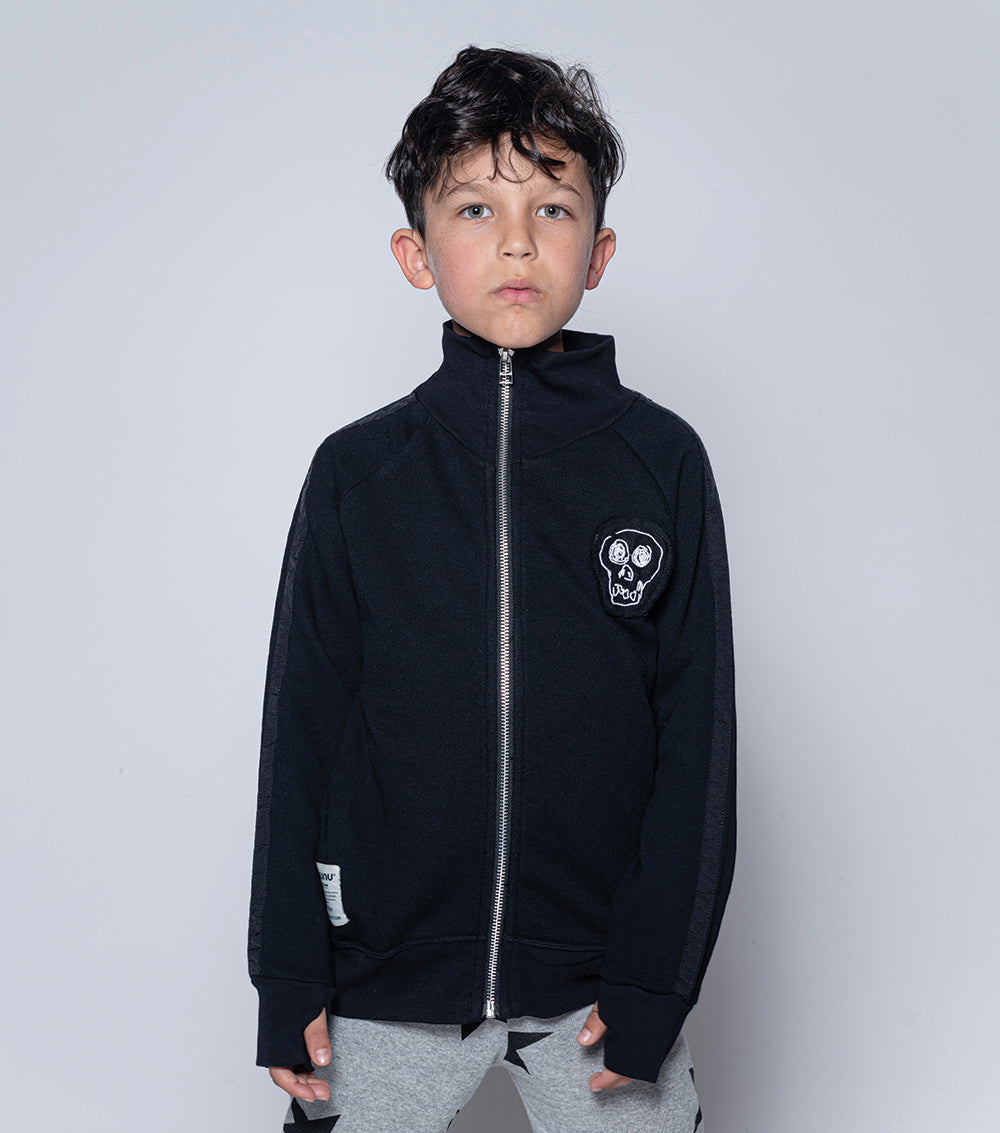 Kid | Sporty Zip Training Jacket | Black