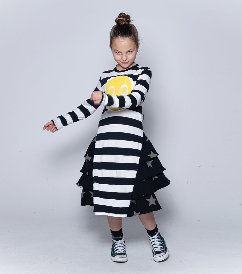 Kid | Nununu Smile Layered Dress | Stripes