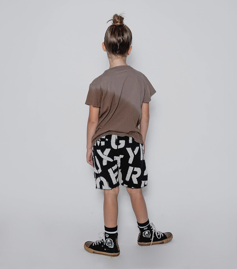 Kid | Gradient Skull T-Shirt | Earth Brown
