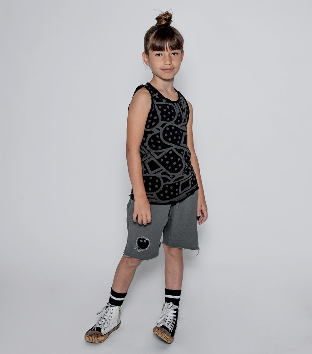 Kid | Bandaid Tank Top | White