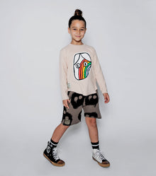 Kid | Rainbow Dude Patch Shirt | Nude