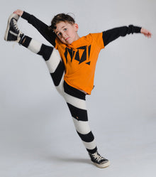 Kid | Knit Leggings | Black x White