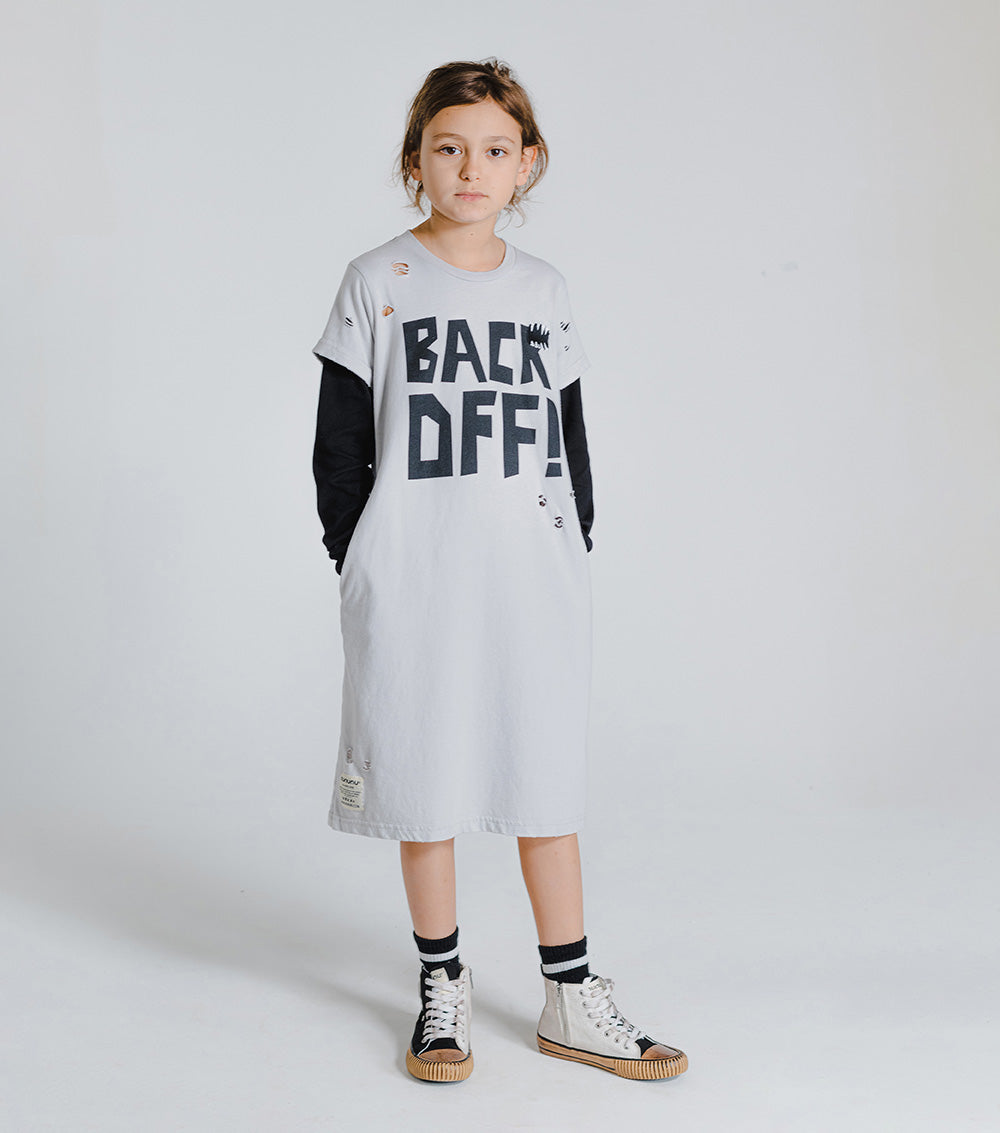 Kid | Back Off Twofer Dress | Ice Grey