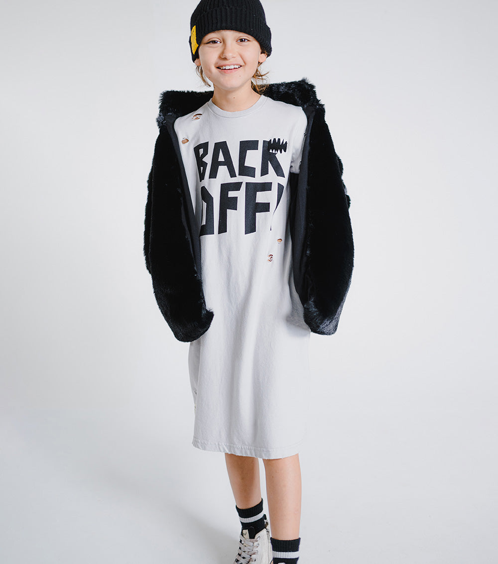 Kid | Back Off Twofer Dress | Ice Grey