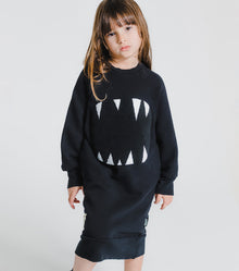 Kid | Fuzzy Roar A Dress | Black