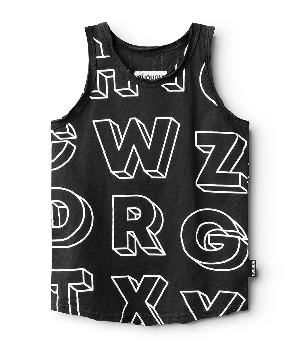 Kid | A-Z Tank Top | Black
