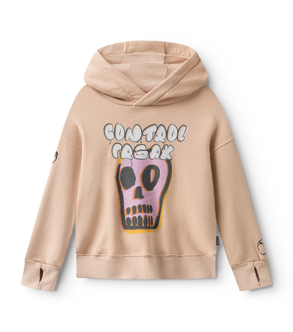 Kid | Bubbly Dizzy Skull Hoodie | Nude