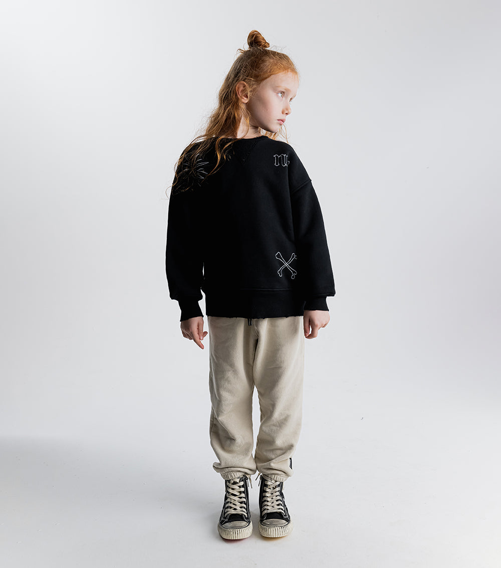 Kid | Moon Inked Sweatpants | Smokey Natural