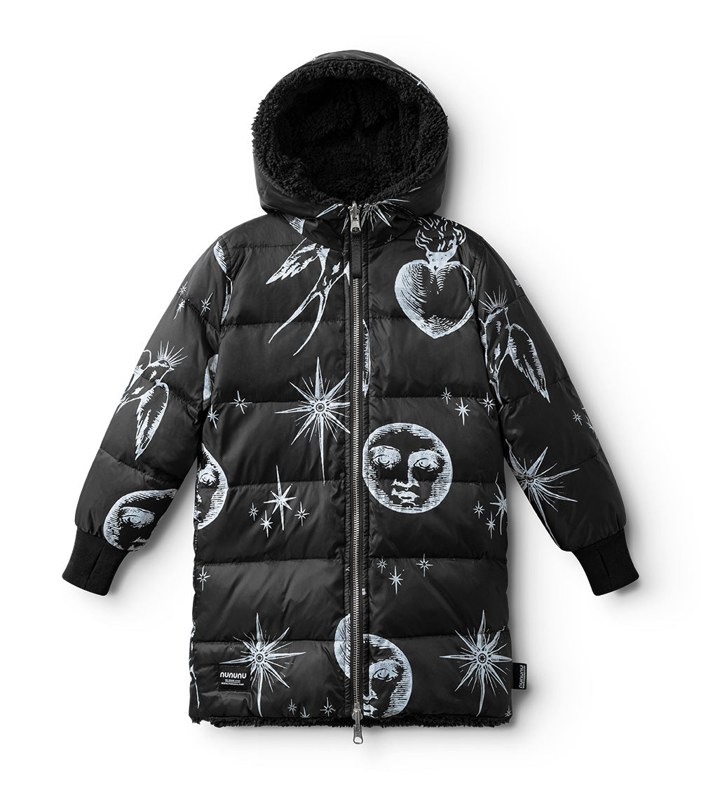 Kid | All Inked Reversible Down Coat | Black
