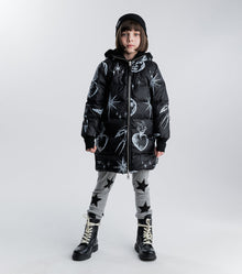 Kid | All Inked Reversible Down Coat | Black