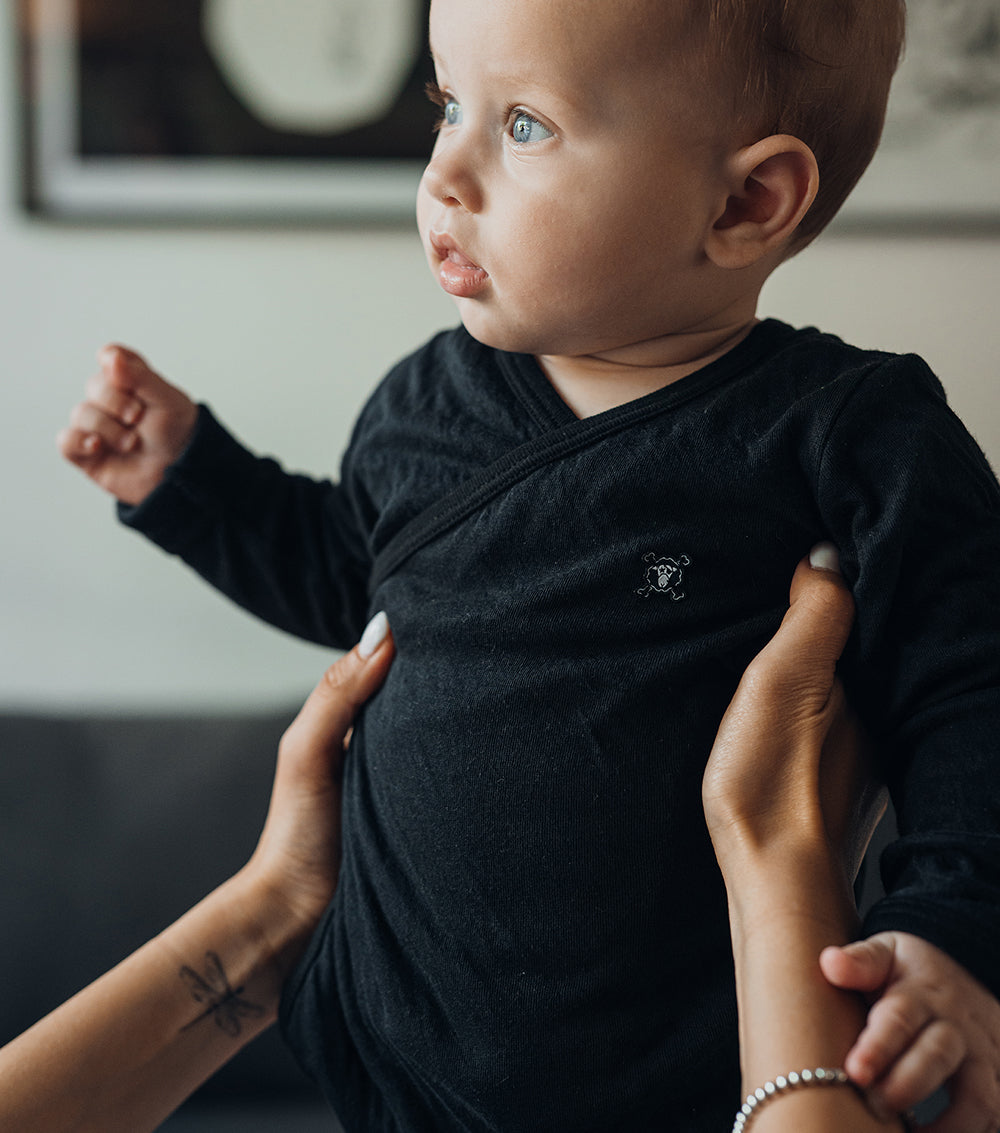 Newborn | Soft Envelope Onesie | Black