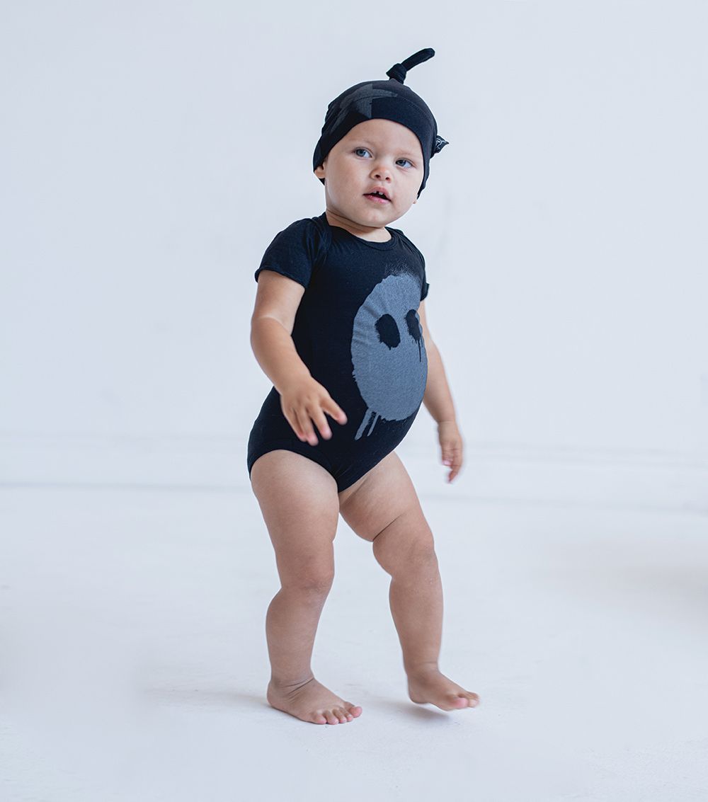 Newborn | Melting Mask Onesie | Heather Grey (V2)