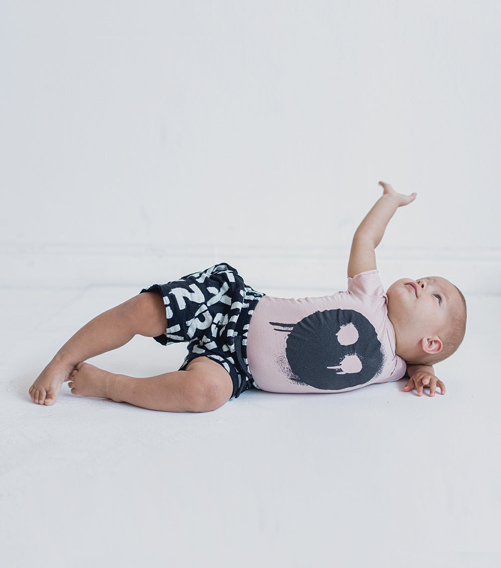 Newborn | Abc Soft Shorts | Black