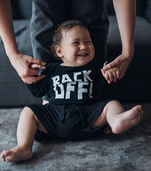 Newborn | Back Off! Onesie | Black