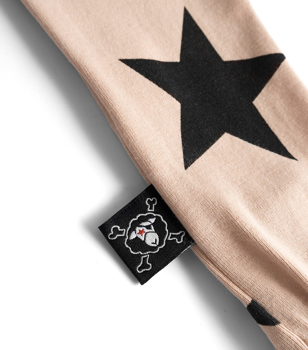 Newborn | Star Footed Leggings | Nude