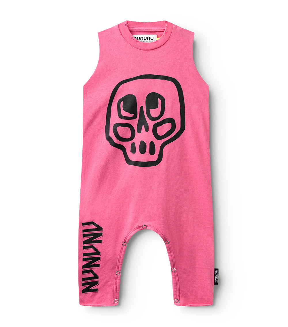 Unisex | Silou Skull Tank Overall | Hot Pink