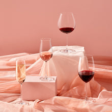 Vintage Rose Wine Glasses | Clear Crystal | Set of 2