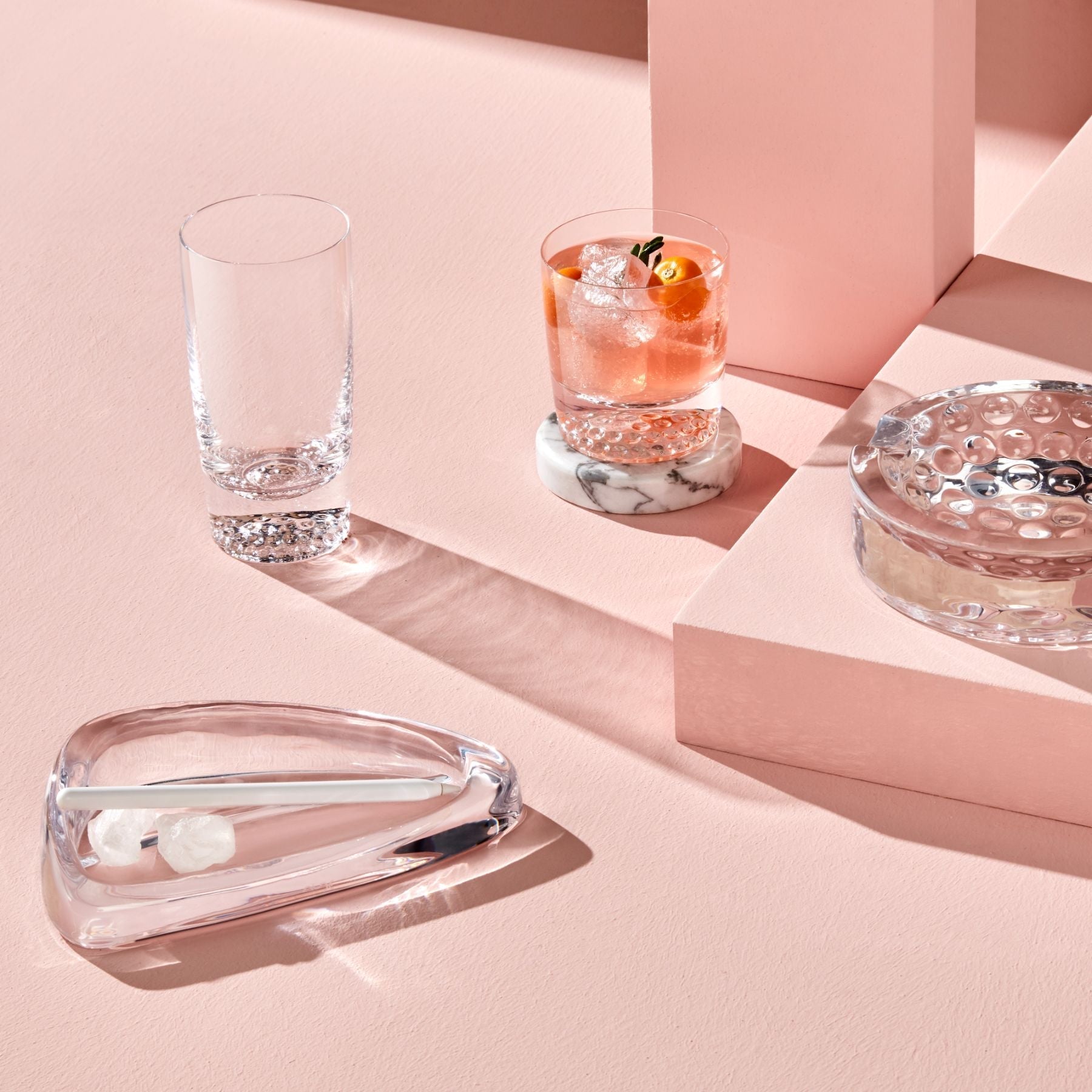 Ace High Ball Glasses | Clear Crystal | Set of 2
