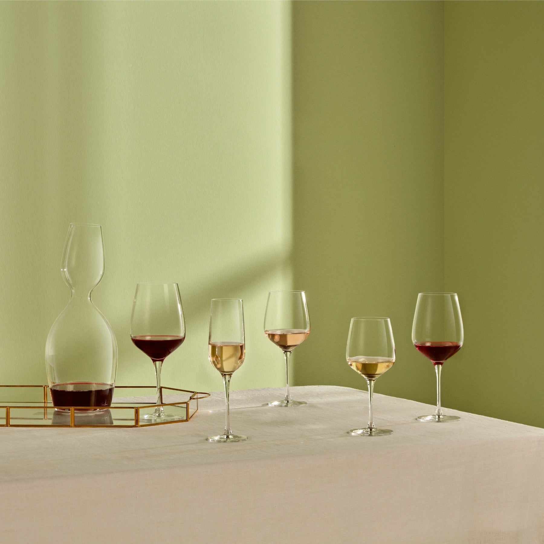 Refine Polyvalent Glasses | Clear Crystal | Set of 2