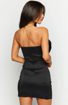 Nadia Bow Mini Dress | Black