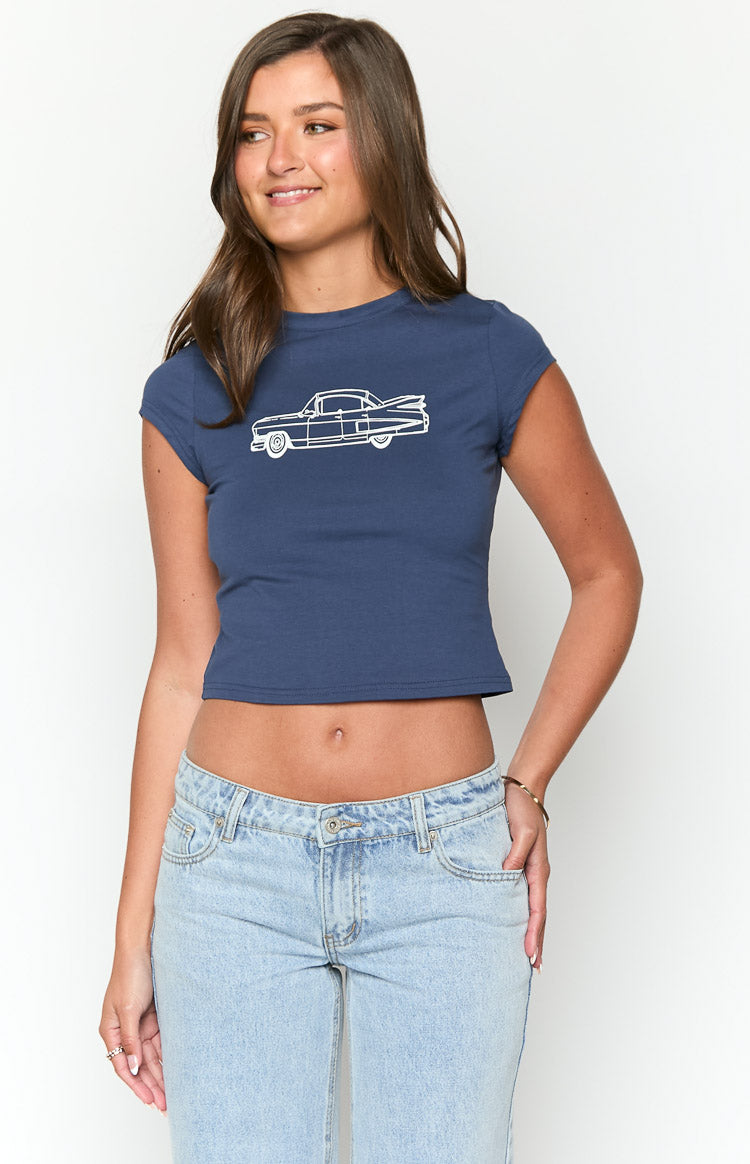 Car Baby Tee | Navy