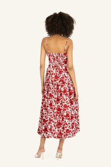Nehru Dress | Red Floral Print