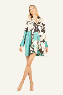 Nerissa Dress | Cyan Green Abstract Floral