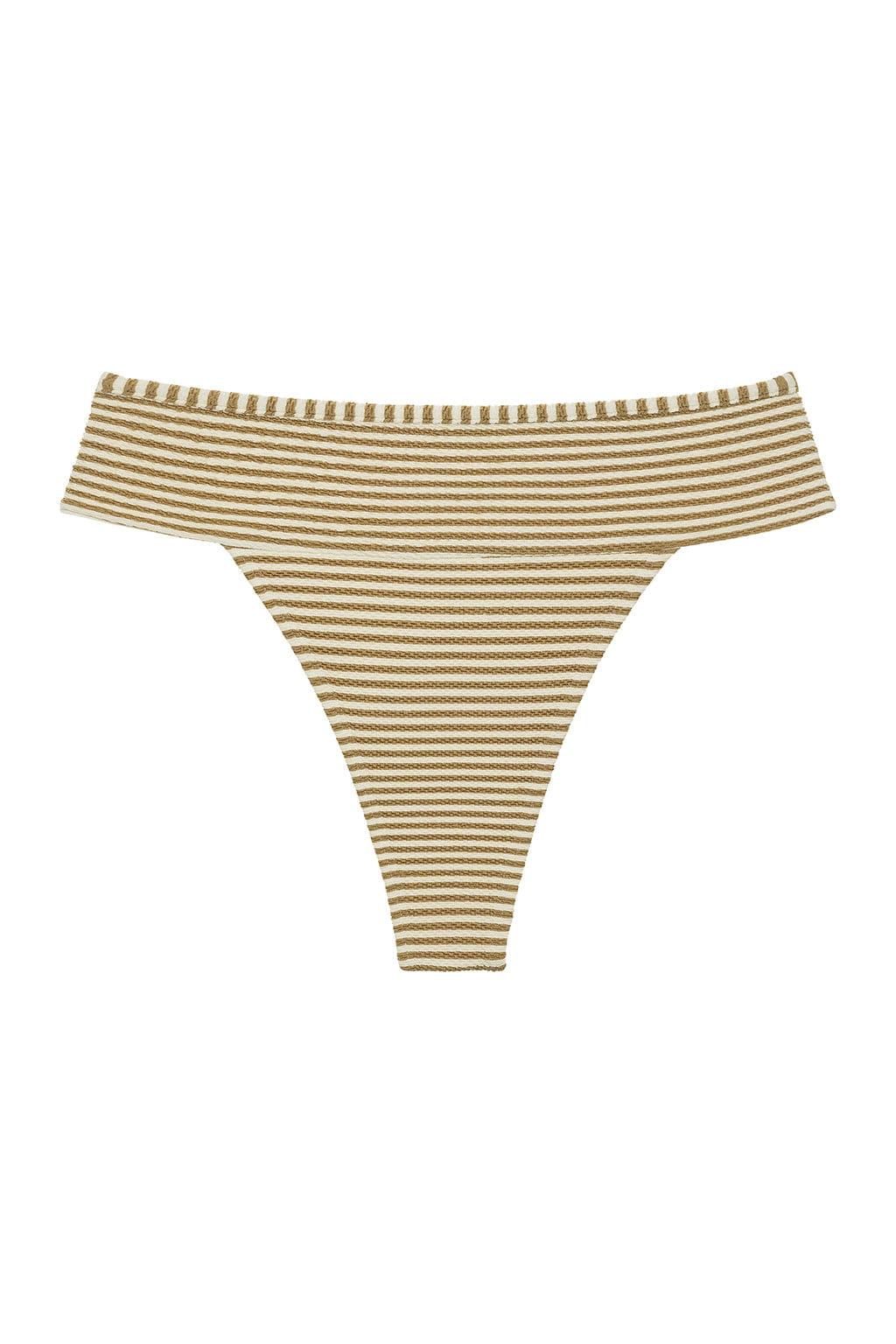 Tamarindo Binded Bikini Bottom | Neutral Stripe