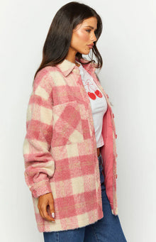 Neve Check Jacket | Pink