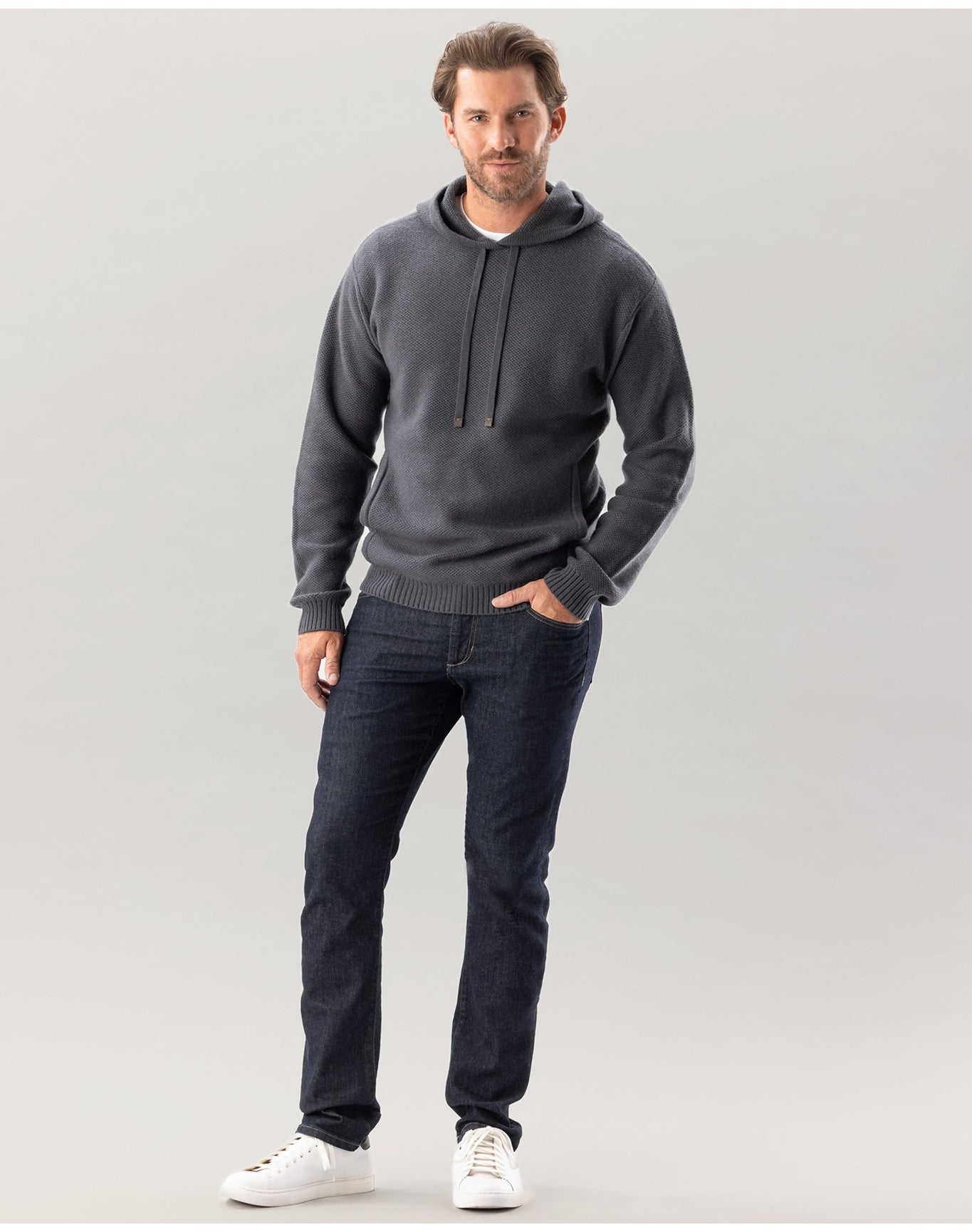 Nomad1942 | Men | Kobre Cashmere Hoodie | Asphalt