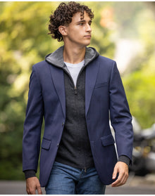 Nomad1942 | Men | Stuyvesant Zip Cashmere Hoodie | Charcoal