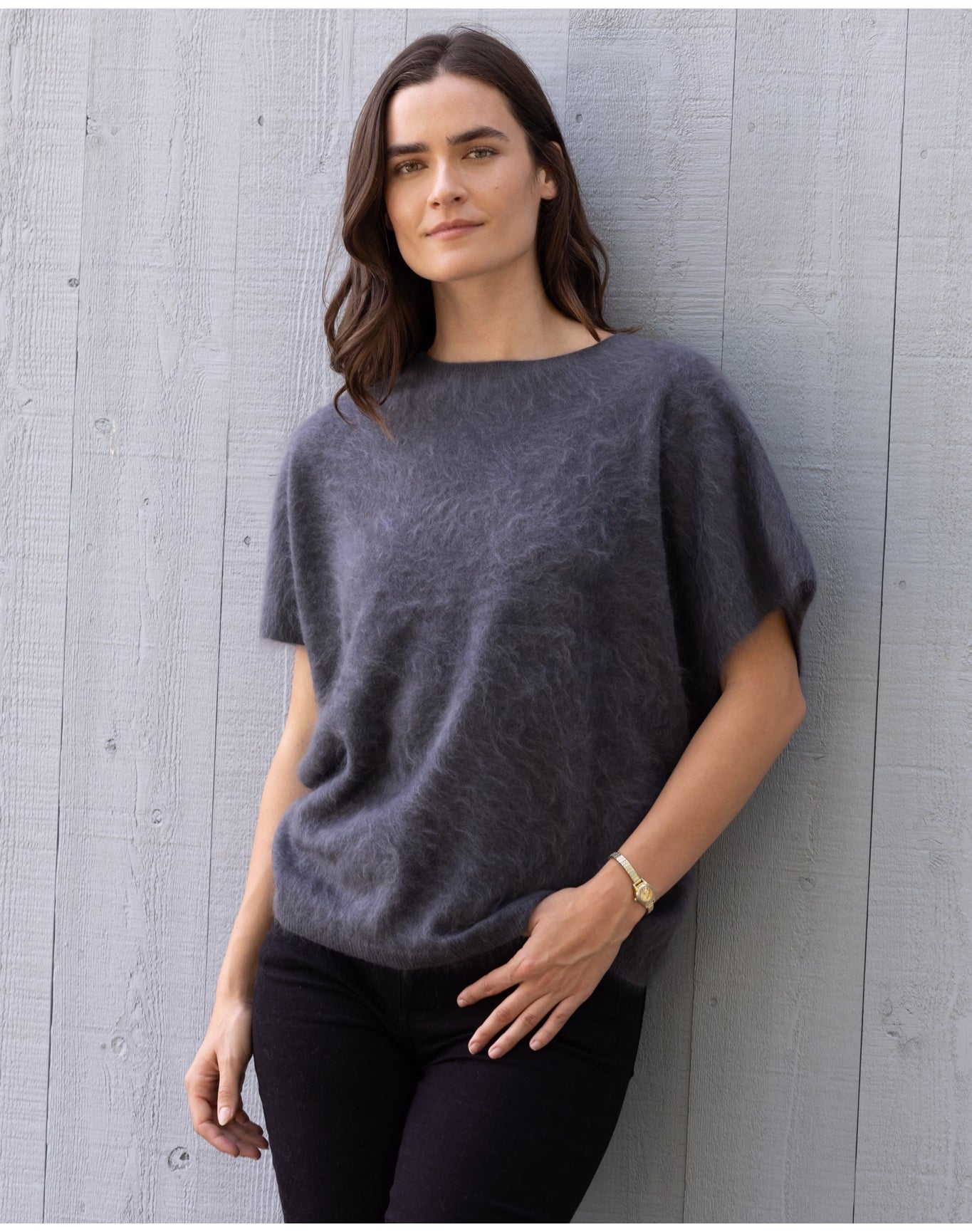 Nomad1942 | Women | Brushed Cashmere Pelham Sweater | Asphalt