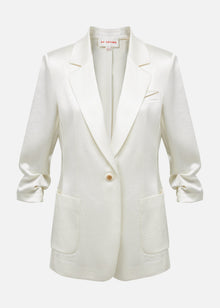 Notched Lapel Blazer | Beige