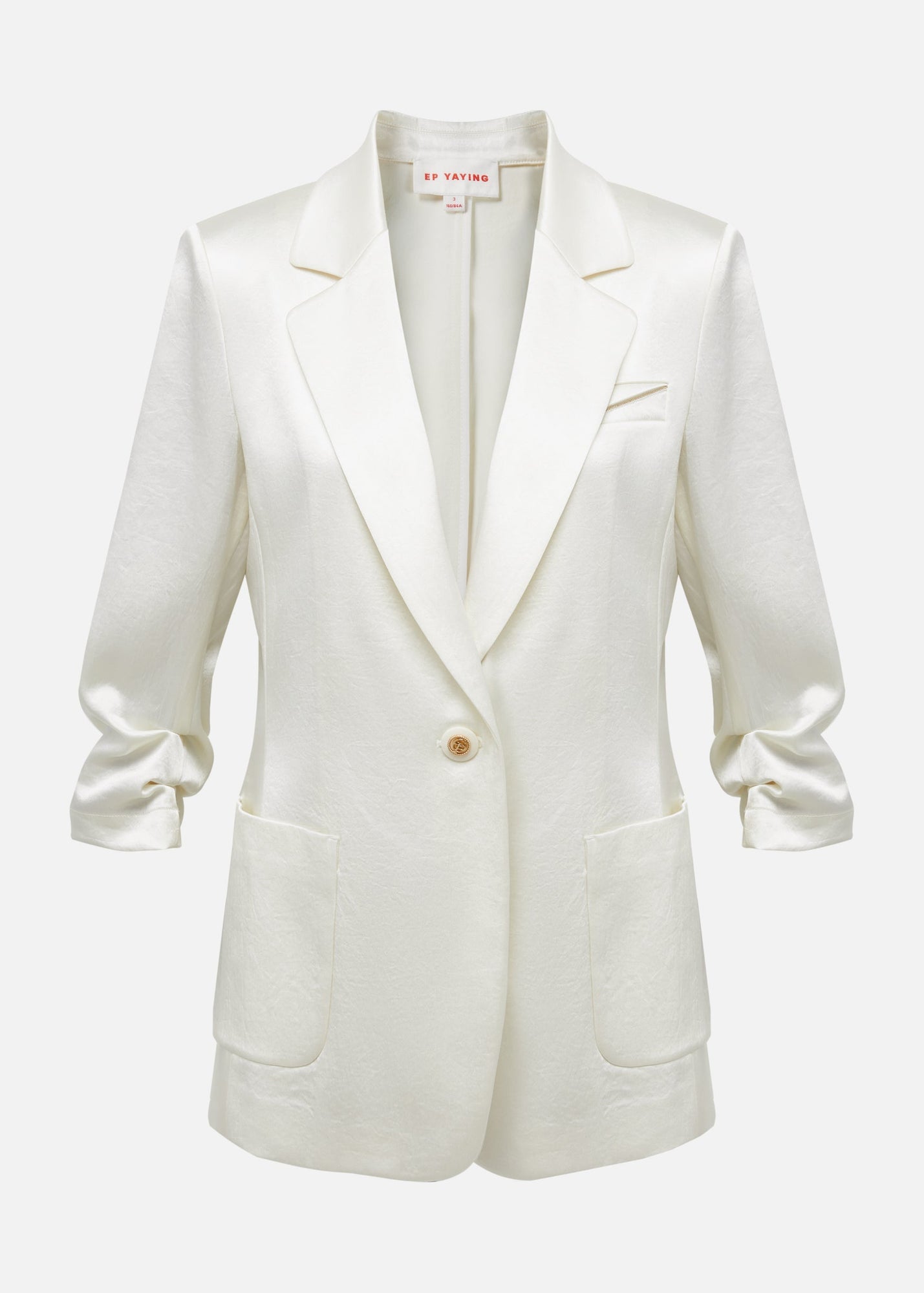 Notched Lapel Blazer | Beige
