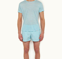 OB-T Linen Tailored Fit Crew Neck Linen T-Shirt | Pool