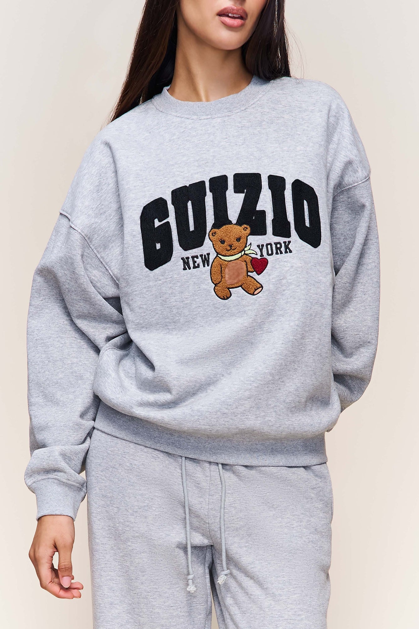 Womens | Guizio Fleece Crewneck | Heather Grey