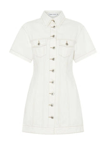 Ollie Dress | White Denim