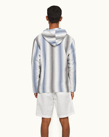 Matchstick/Blue Depths Oasis Stripe Relaxed Fit Hooded Sweatshirt | Matchstick/Blue Depths
