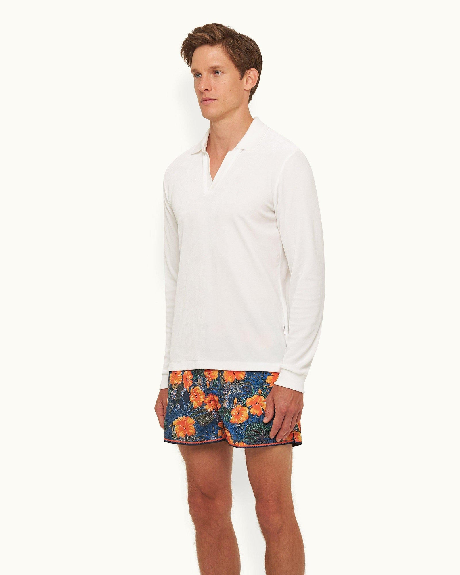 Cloud Classic Fit Towelling Polo Shirt | Cloud