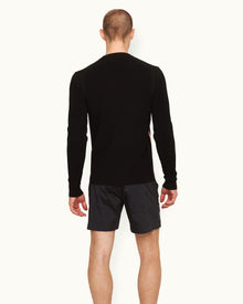 Bryce Black Tailored Fit O.B Stripe Side Seam Jumper | Black