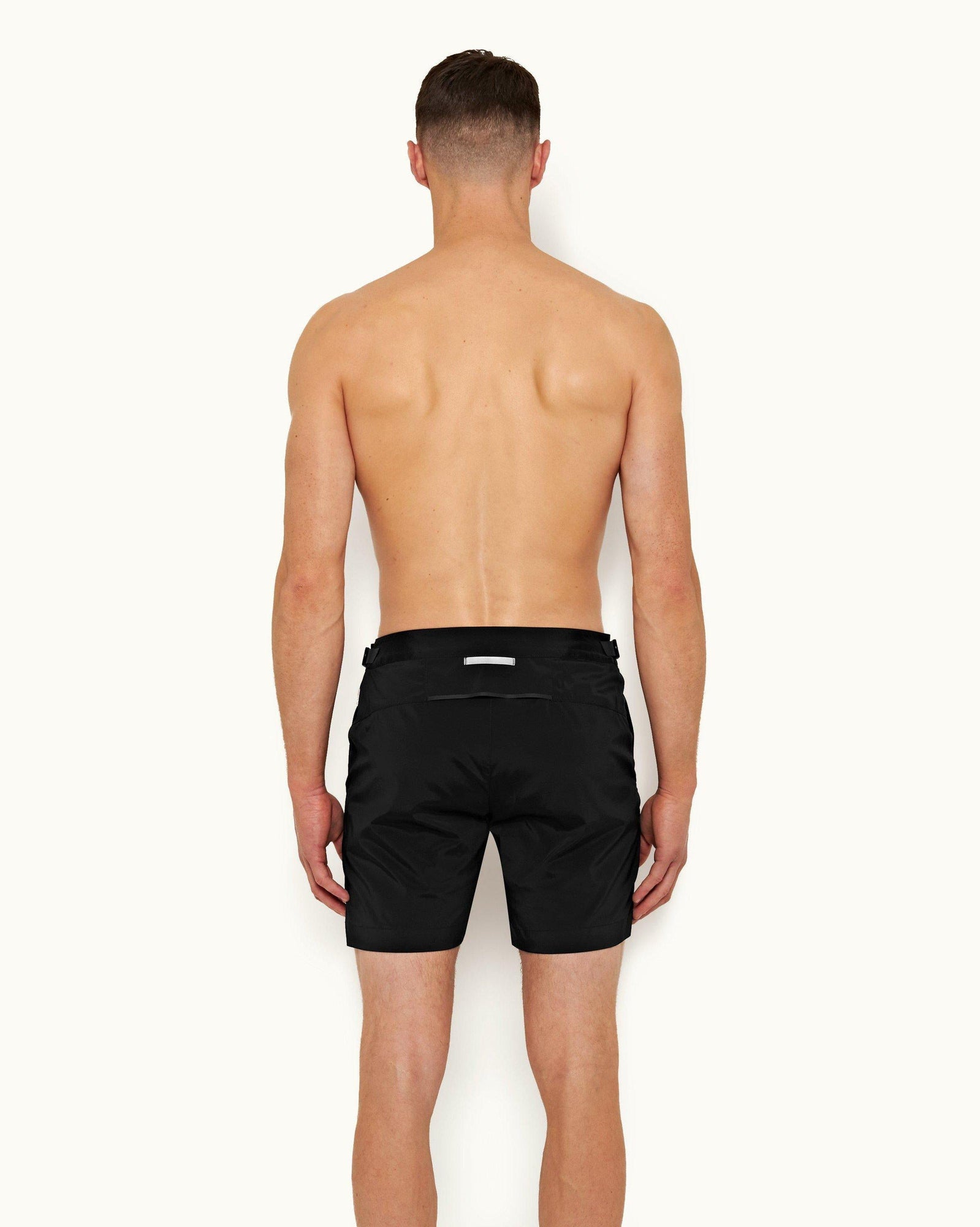 Bulldog Bonded Black Bonded Mid-Length Swim Shorts | Black