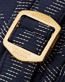 Bulldog Navy/Cloud Catto Jacquard Mid-Length Swim Shorts | Navy/Cloud