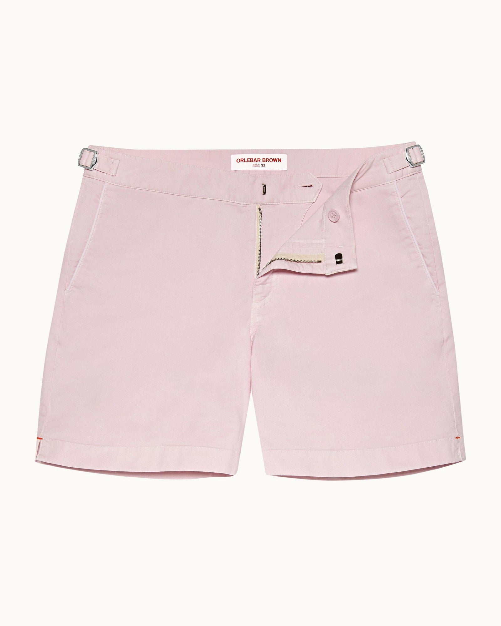 Conch Pink Mid-Length Cotton Twill Shorts | Conch Pink