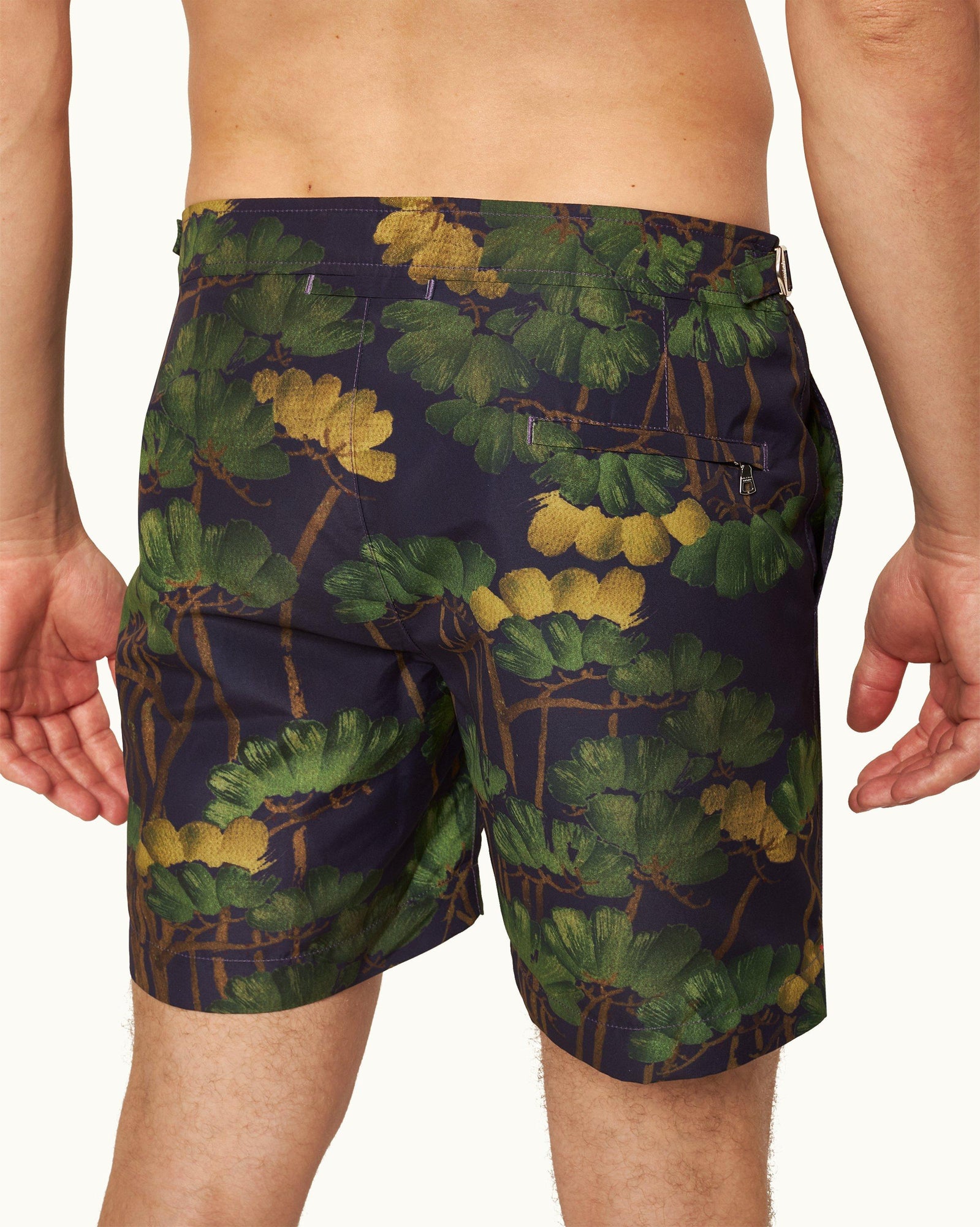 Bulldog Fantasy Floral Mid-Length Swim Shorts | Night Iris