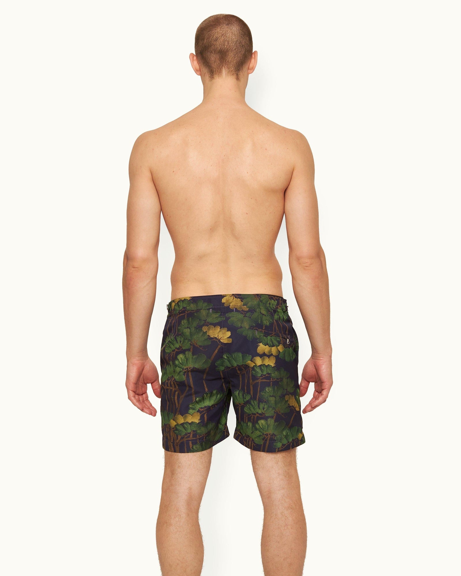Bulldog Fantasy Floral Mid-Length Swim Shorts | Night Iris