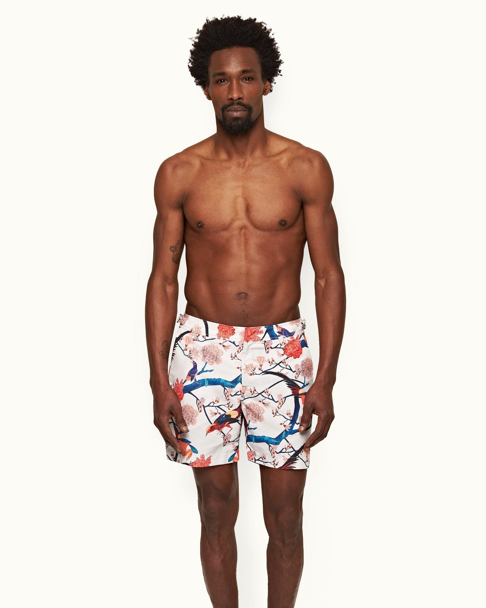 Bulldog White Sand Flight Of Fantasy Mid-Length Swim Shorts | White Sand