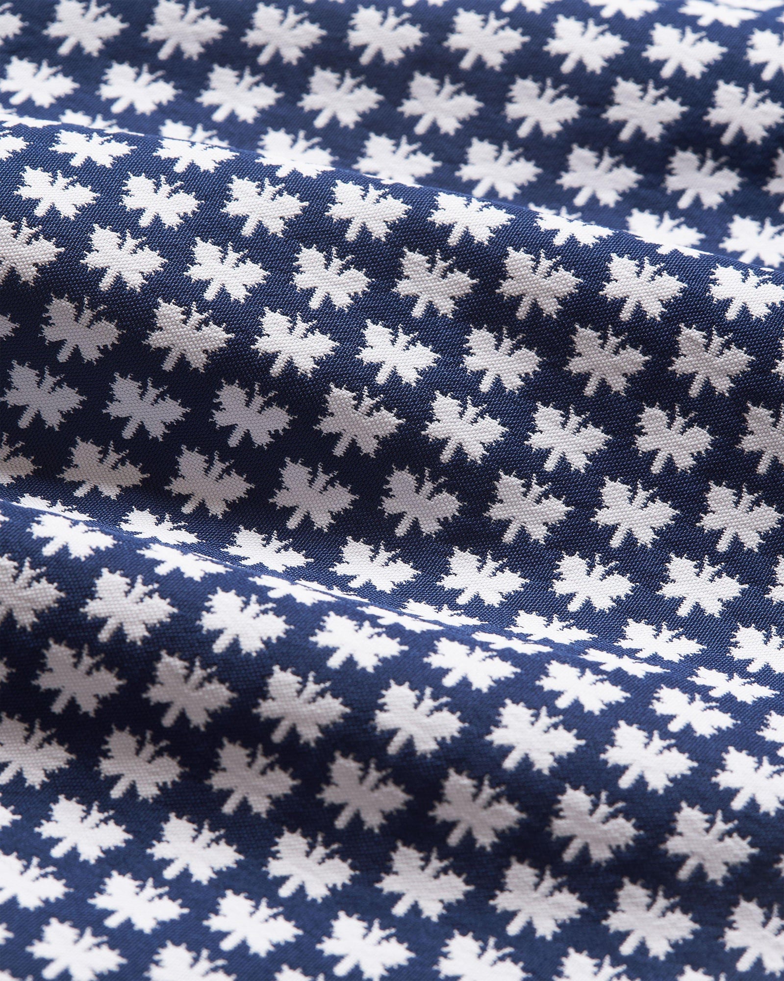 Bulldog Jacquard Flutter Jacquard Mid-Length Swim Shorts Woven In Italy in Night Iris/White Sand colour | Night Iris/White Sand